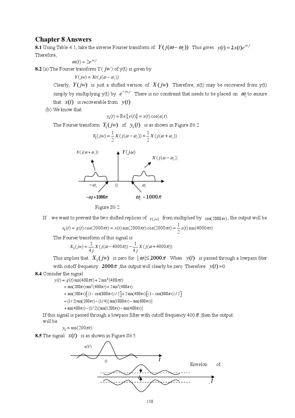 信号与系统奥本海姆英文版课后答案chapter8_第1页