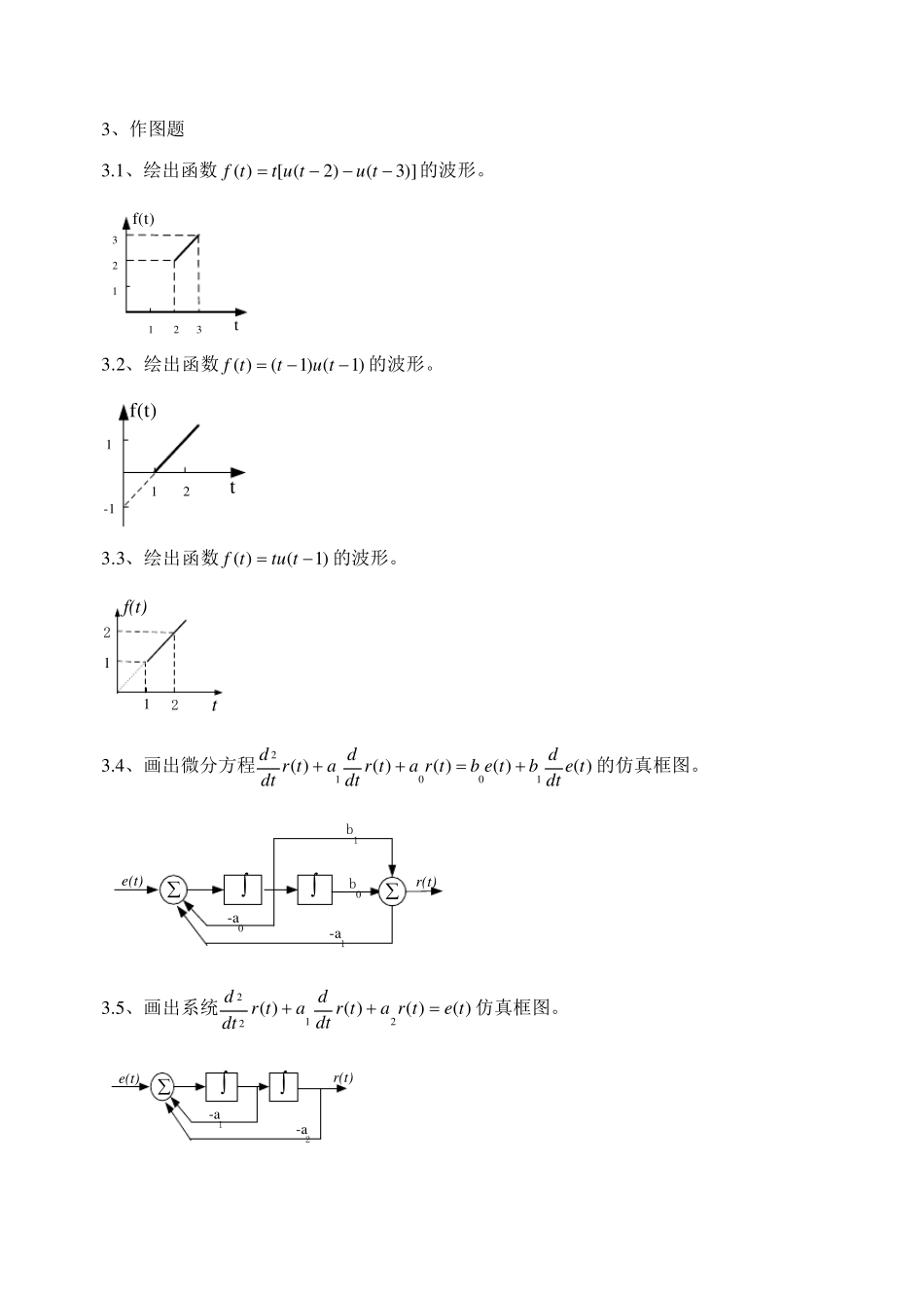 信号与系统练习题_第3页