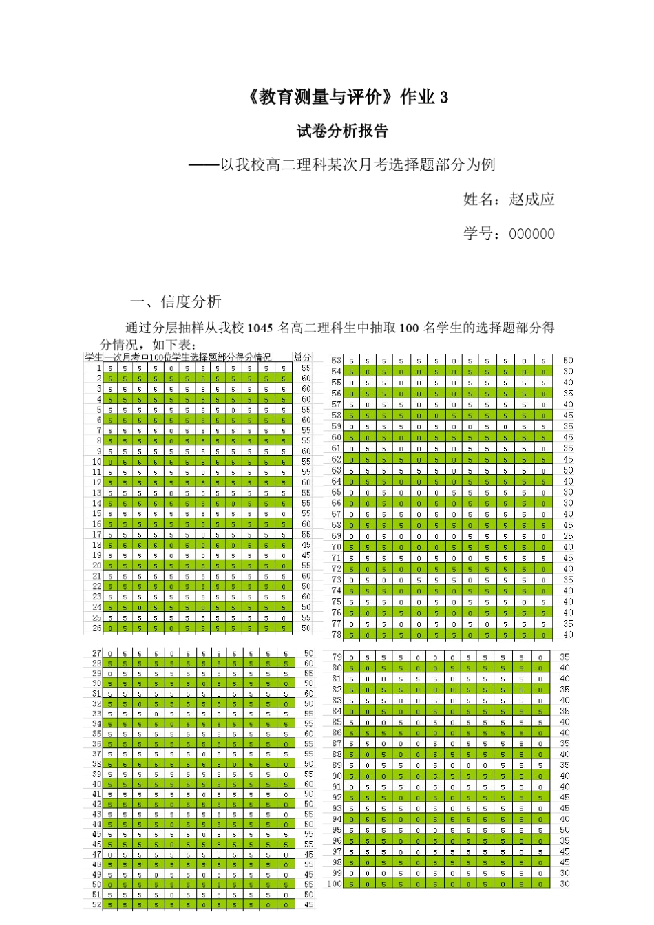 信度、效度、难度、区分度分析_第1页