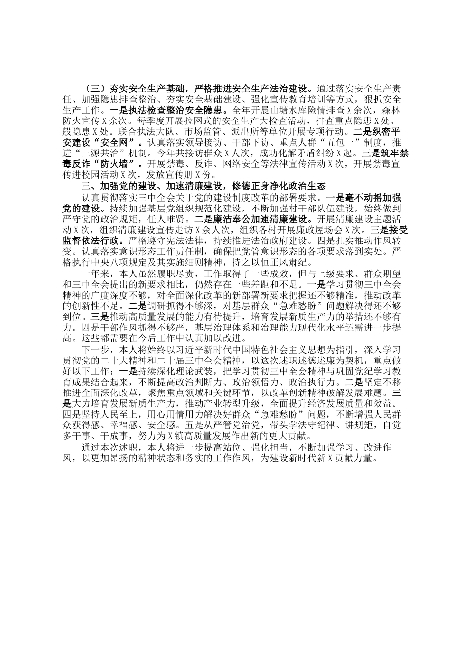 镇长2024年个人述职报告_第2页