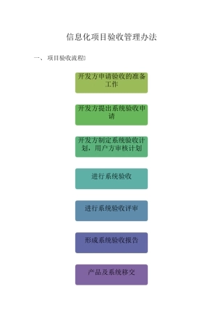 信息化项目验收管理办法