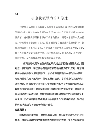 信息化领导力培训材料