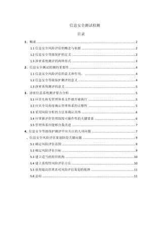 信息安全测试检测