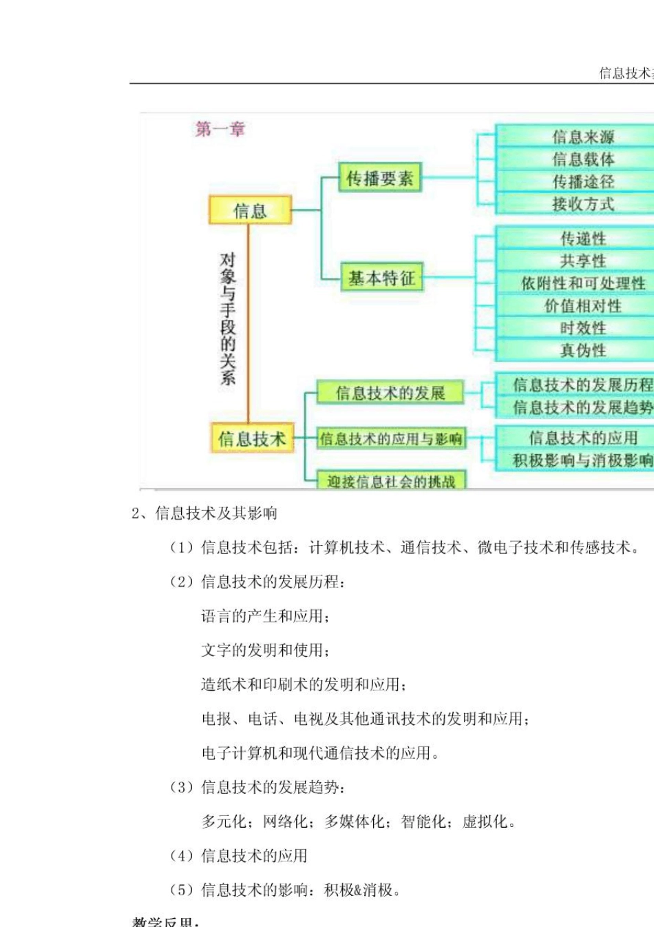 信息技术基础(必修)广东版教案全集_第3页