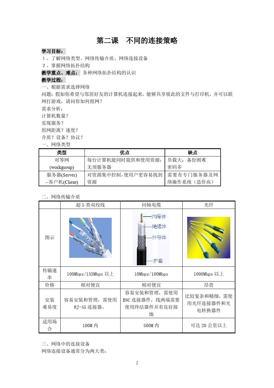信息技术选修《网络技术应用》教案_第2页