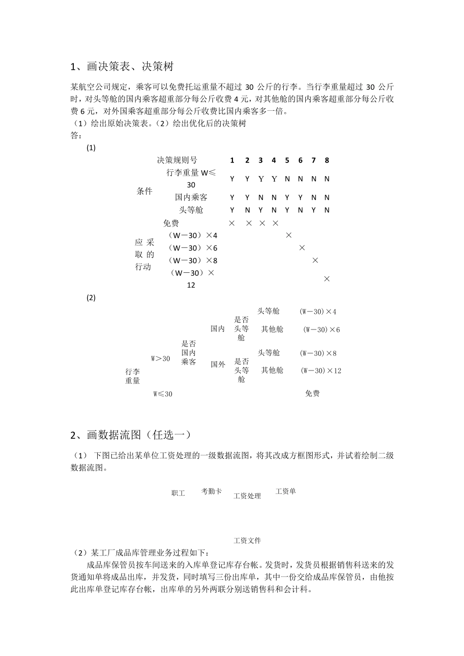 信息系统分析与设计期末试题_第3页