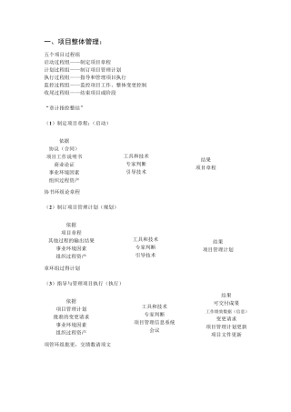 信息系统项目管理师第三版项目管理学习资料下载