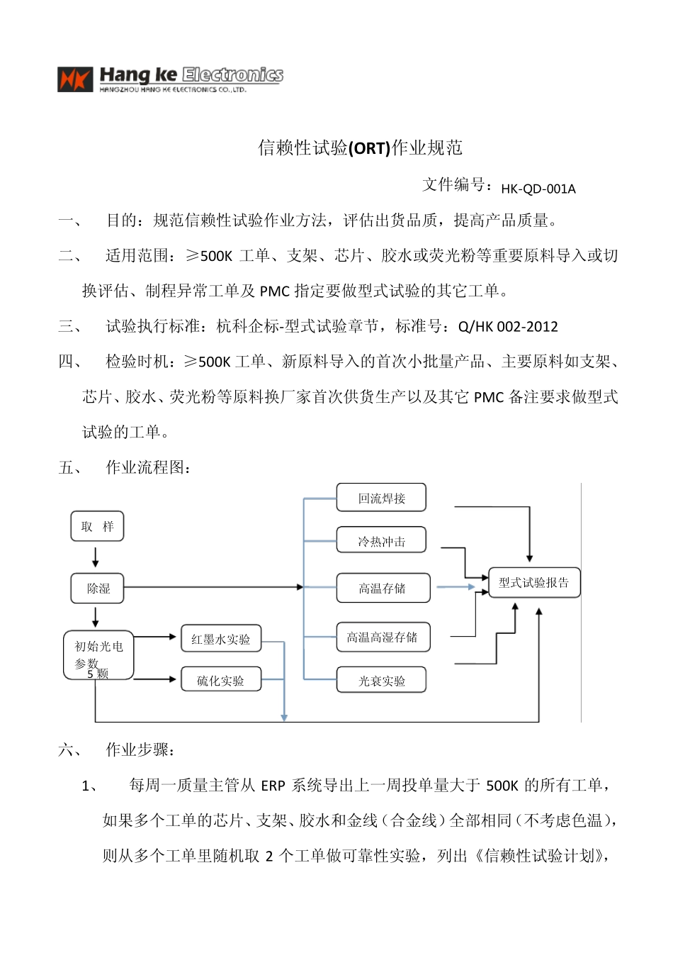 信赖性实验(ORT)作业规范_第1页