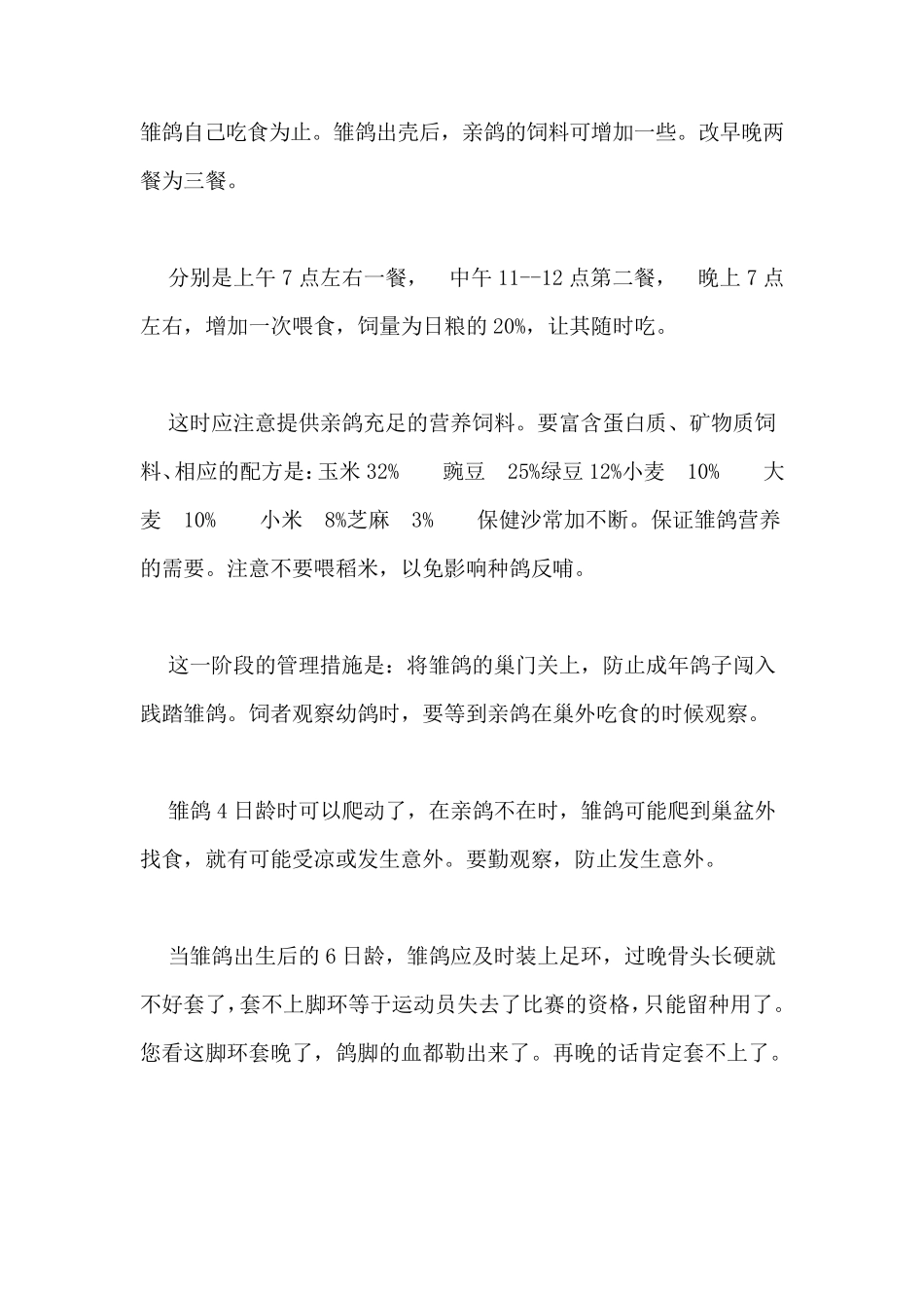 信鸽的阶段饲养与训练_第2页