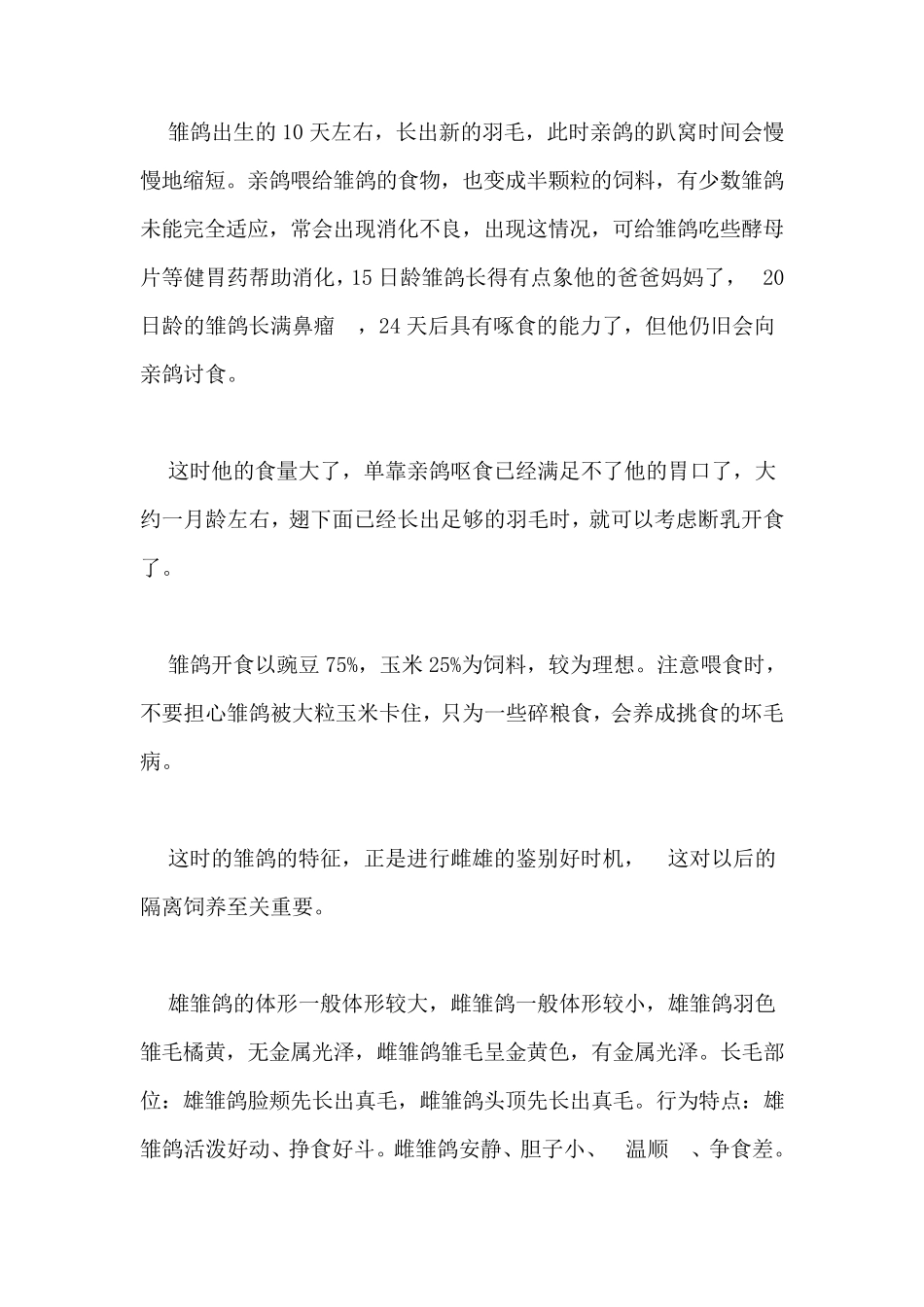 信鸽的阶段饲养与训练_第3页