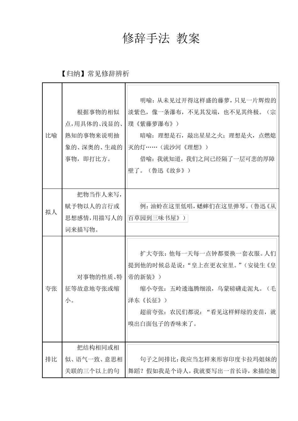 修辞手法教案_第1页