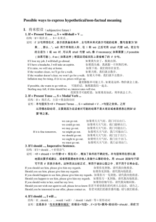假设意义表达法