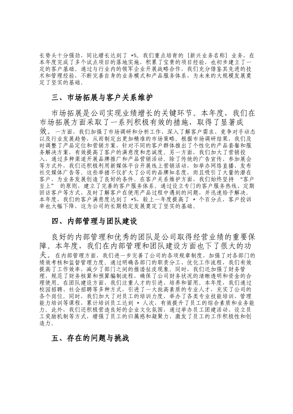 总经理关于年度经营业绩完成情况的工作报告_第2页