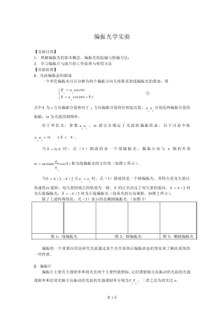 偏振光学实验