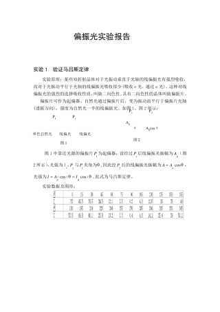 偏振光实验报告