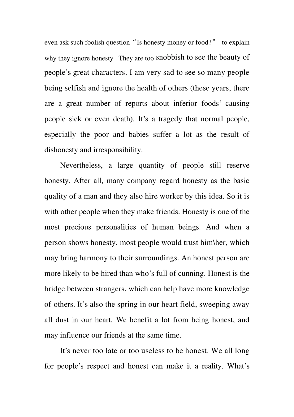 做人应该诚实四篇英文_第3页