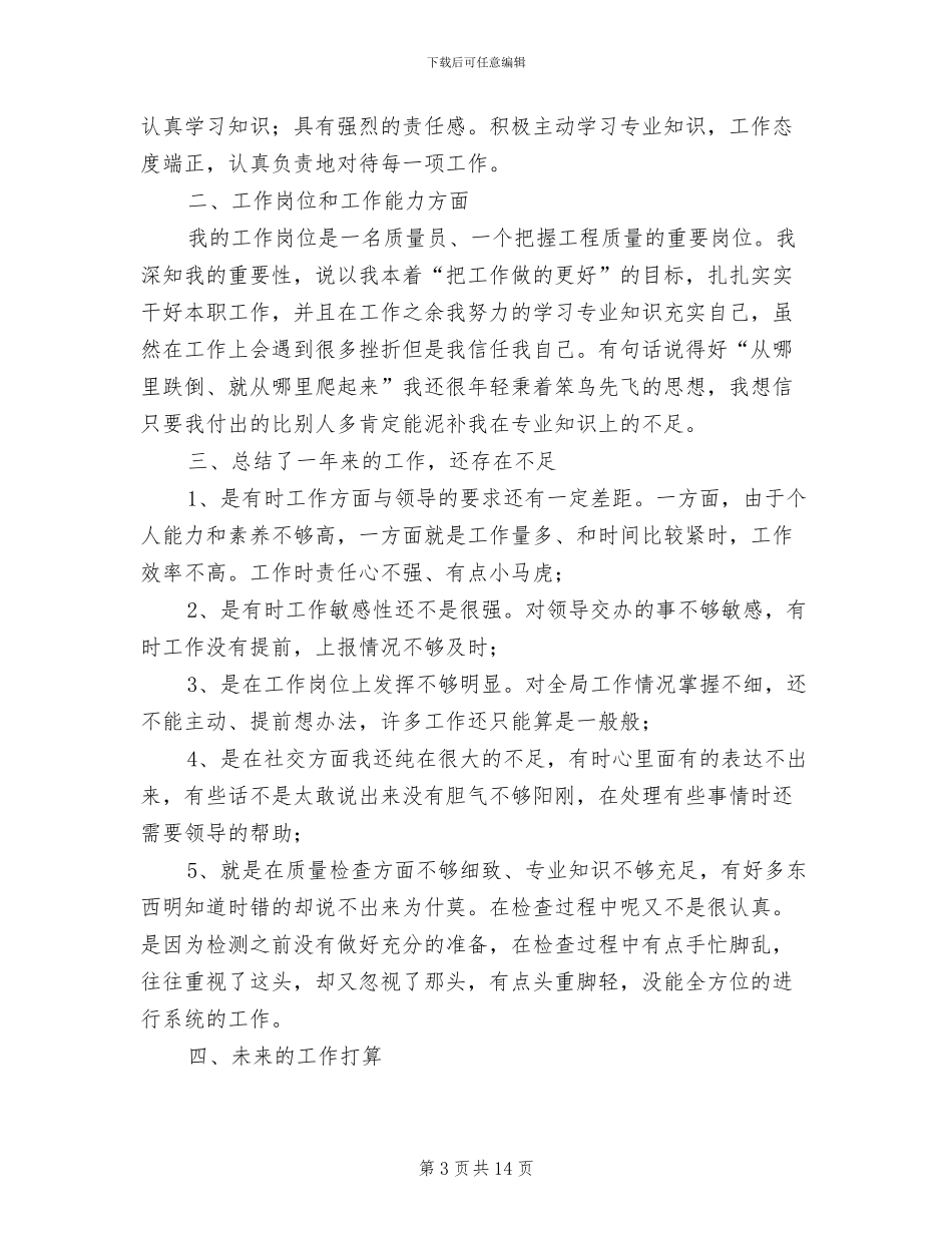 质检组长2024年终工作总结_第3页