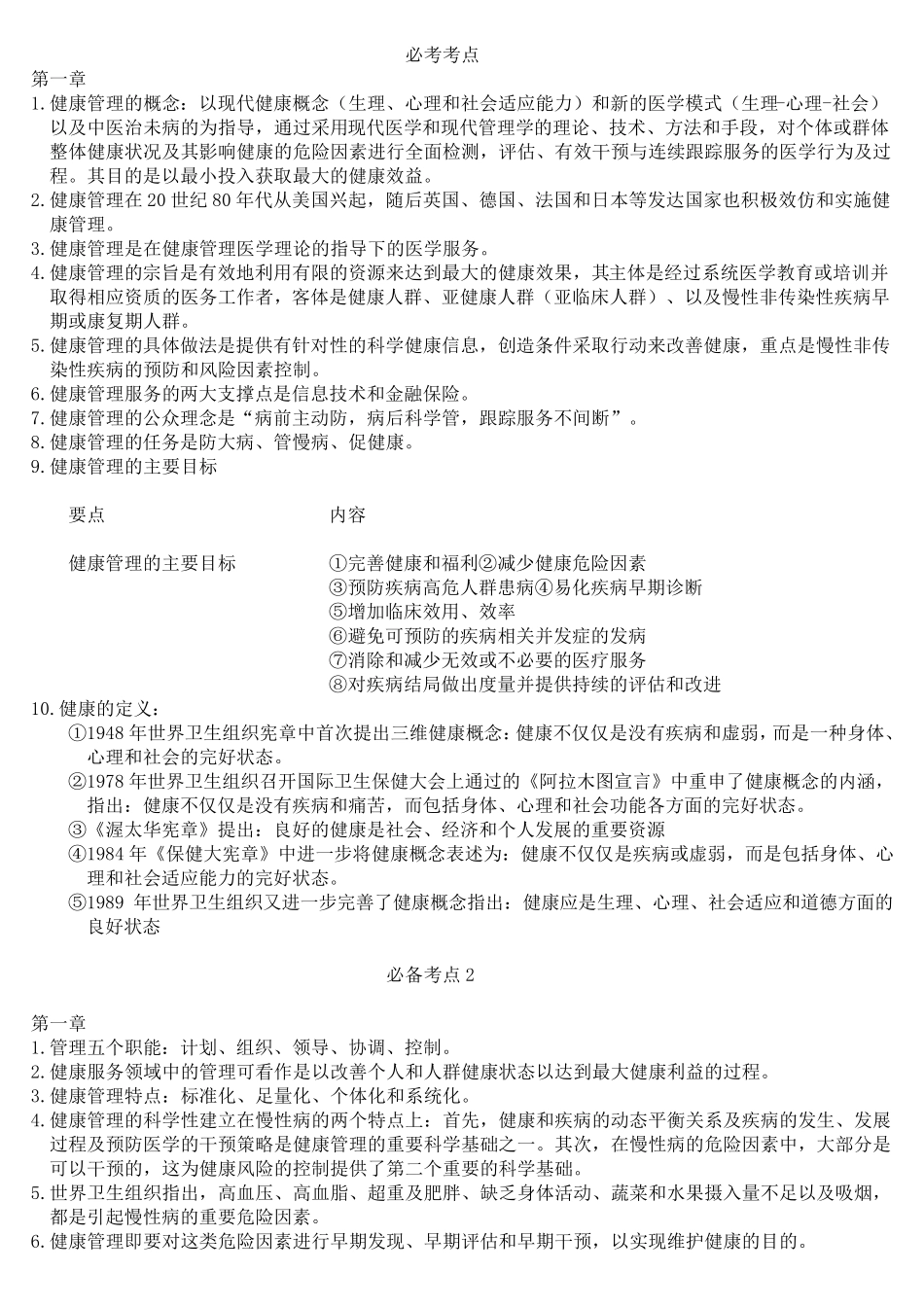 健康管理师必考点_第1页