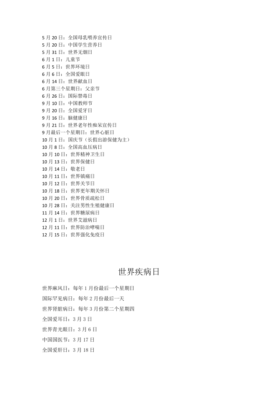 健康节日一览表_第3页