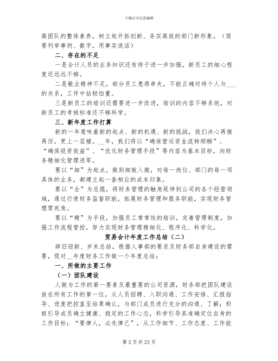 贸易会计年度工作总结2024年_第2页