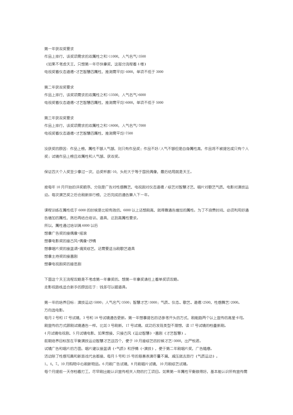 偶像之路2(TIMETOSTARⅡ)超详细攻略_第2页