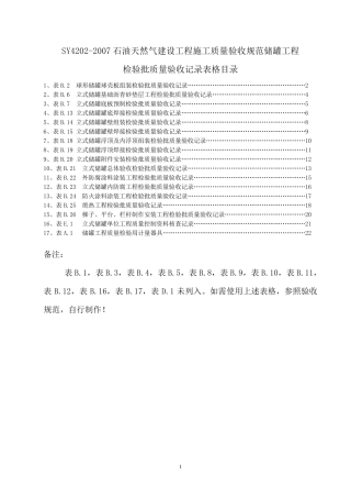储罐工程检验批