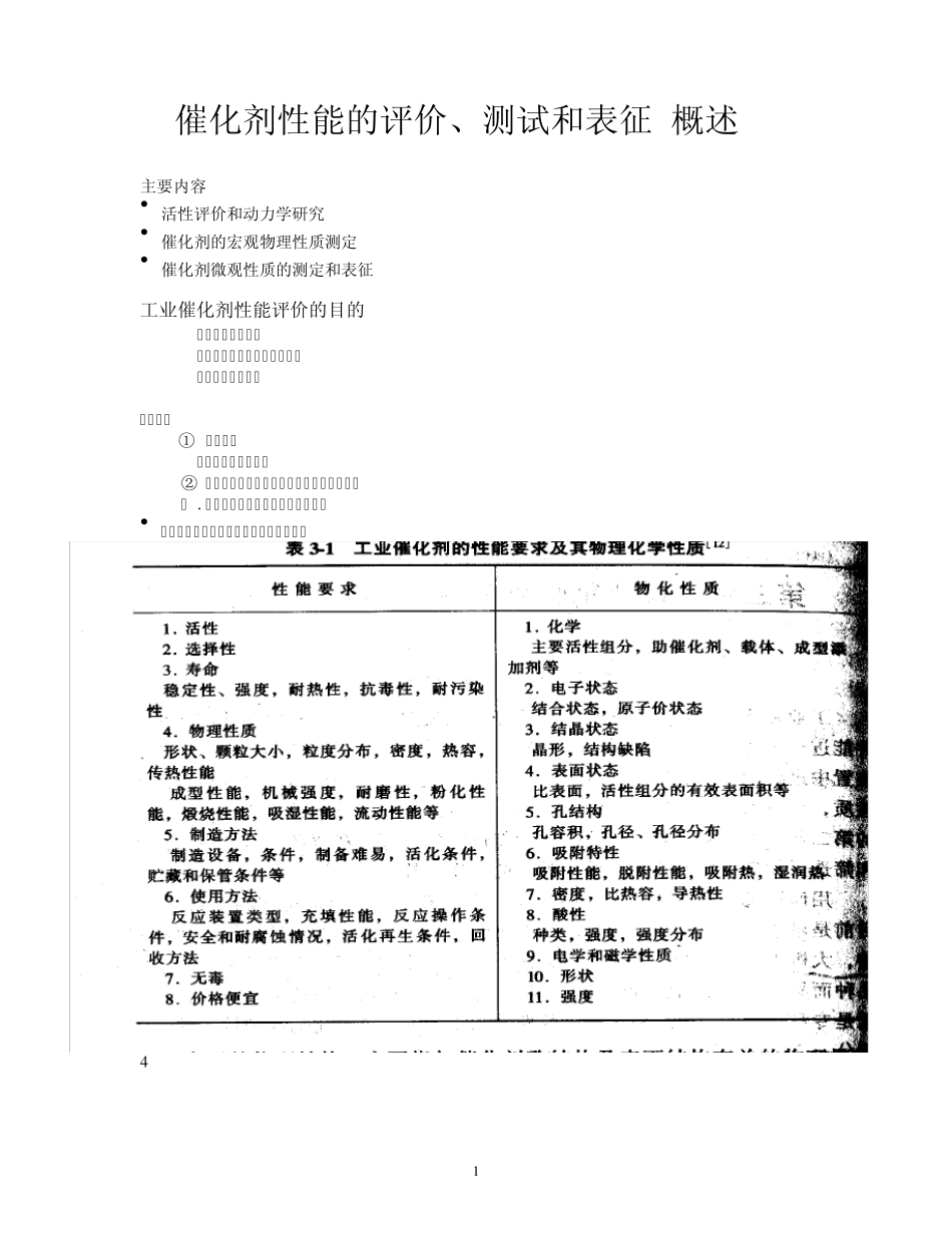 催化剂性能的评价、测试和表征2_第1页
