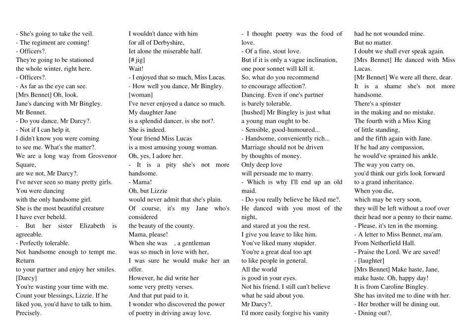 傲慢与偏见电影台词_第2页