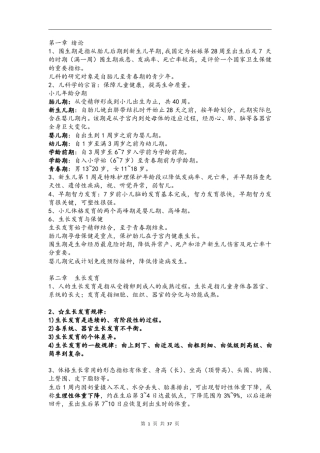 儿科学本科五年制第八版教材重点知识点总结pdf版