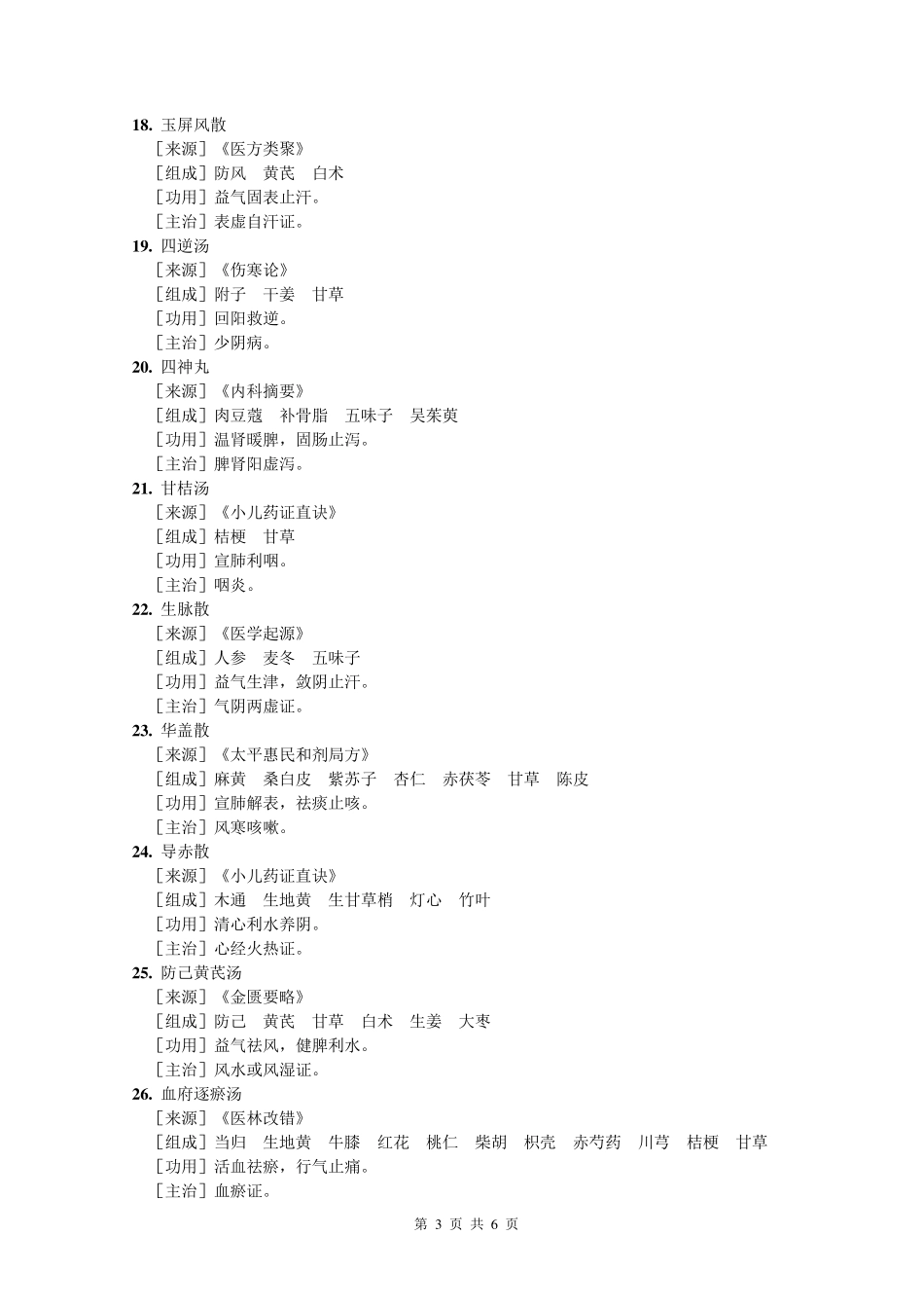 儿科常用方剂50首方剂_第3页