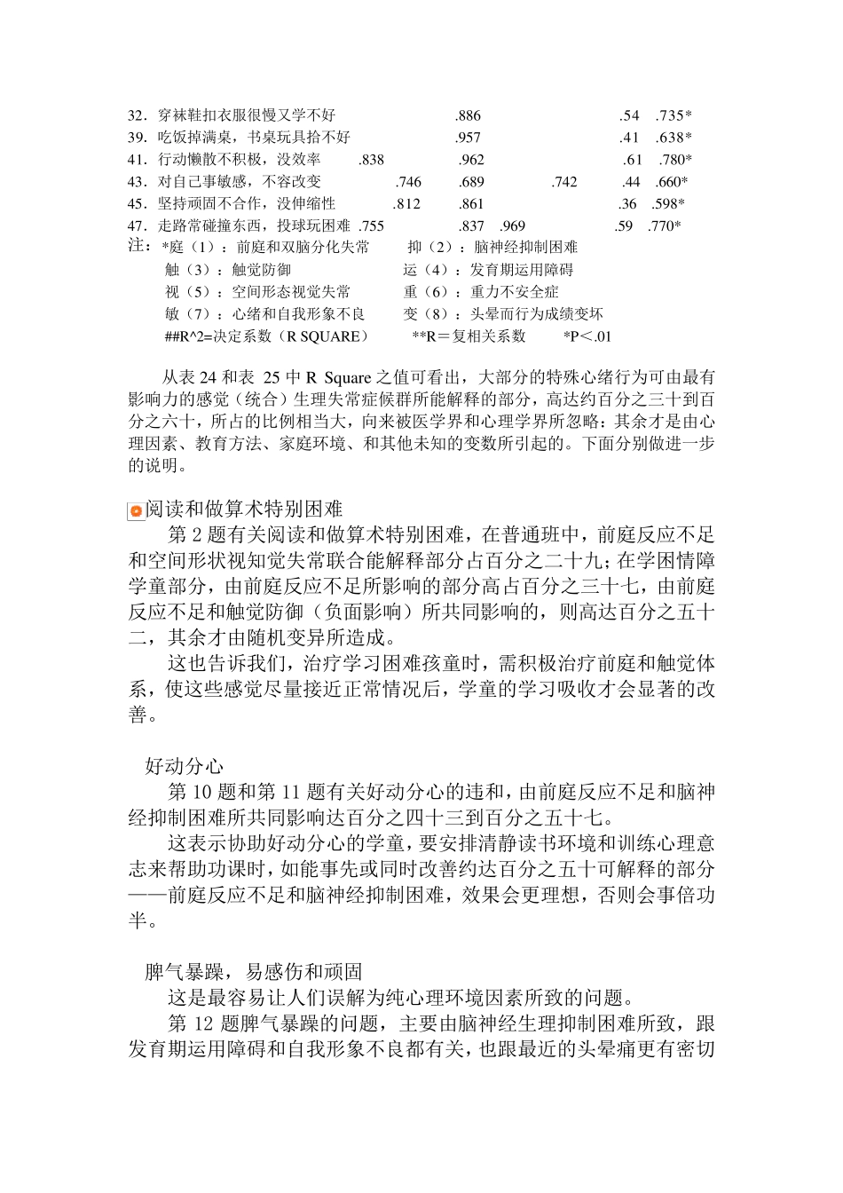儿童感觉统合失调检核表评分细则及结果解释_第3页