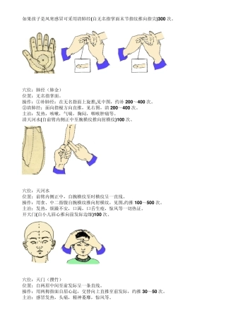 儿童经络图解
