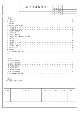 元器件降额规范
