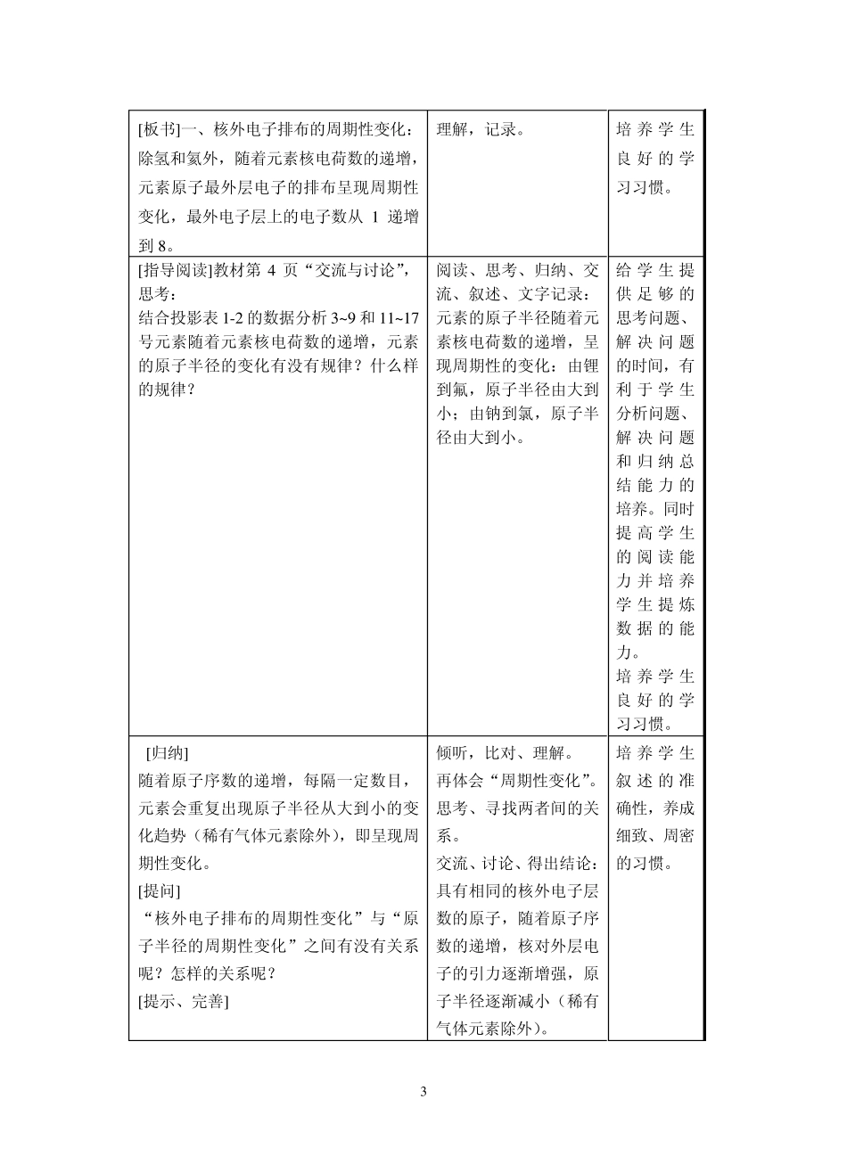 元素周期律教学设计_第3页