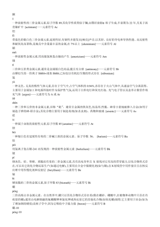 元素符号详解