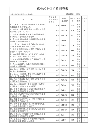 充电式电钻价格