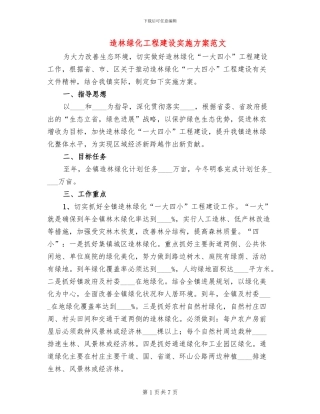 造林绿化工程建设实施方案范文(2篇)