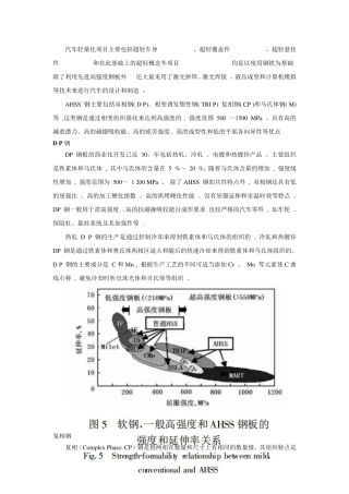 先进高强钢和汽车轻量化