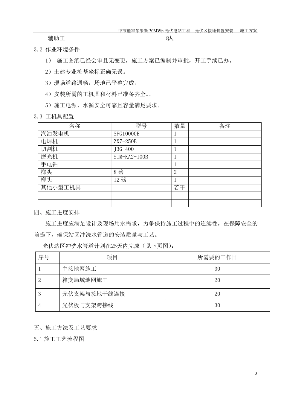 光伏区接地网施工方案_第3页