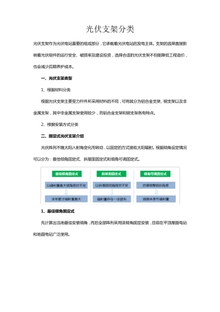 光伏支架分类