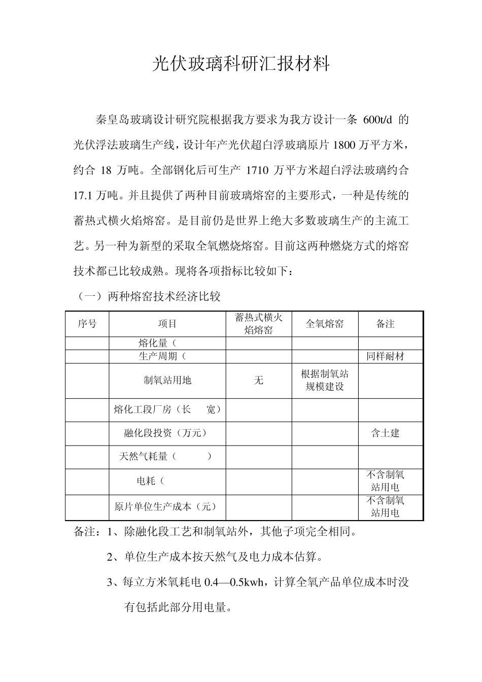 光伏玻璃可研汇报材料_第1页