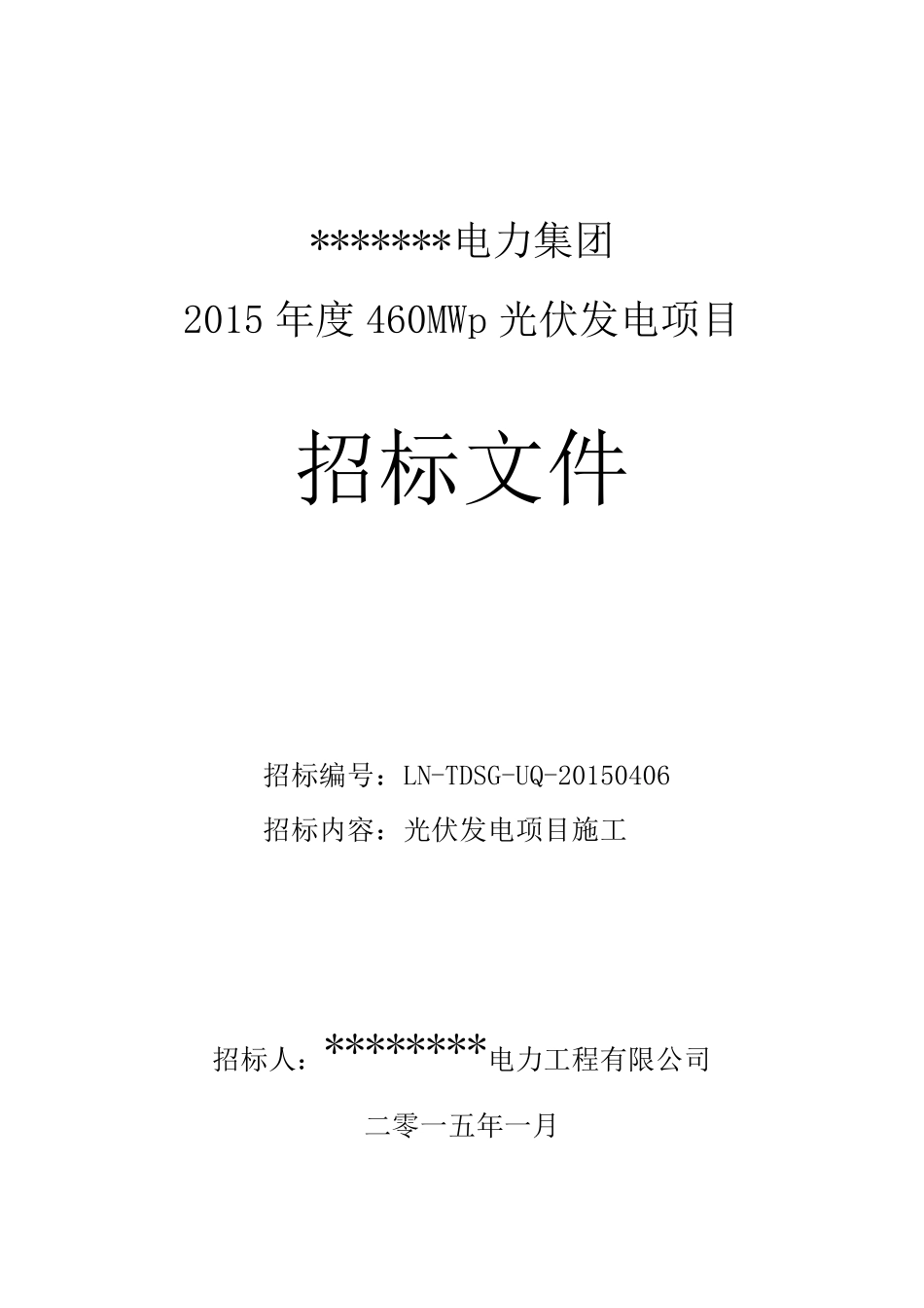 光伏电站招标文件_第1页