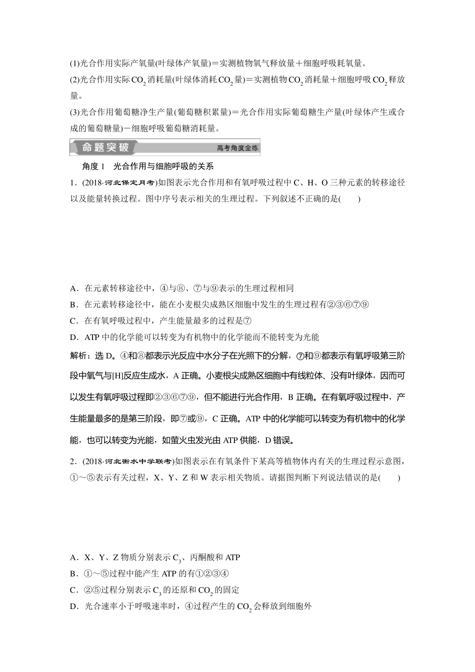 光合作用与呼吸作用之间的关系_第2页