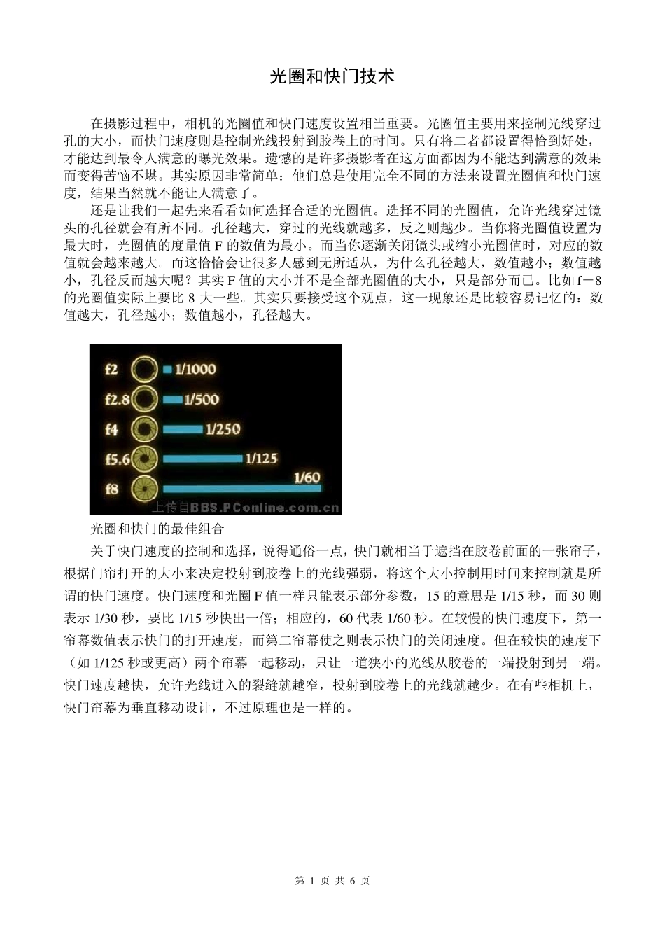 光圈和快门的最佳组合_第1页