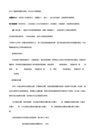 光圈快门感光度_关系