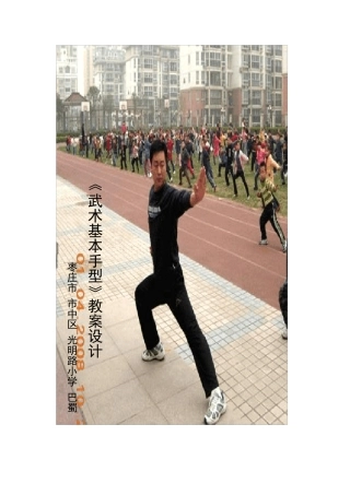 光明路小学(水平二)体育教案武术基本手型