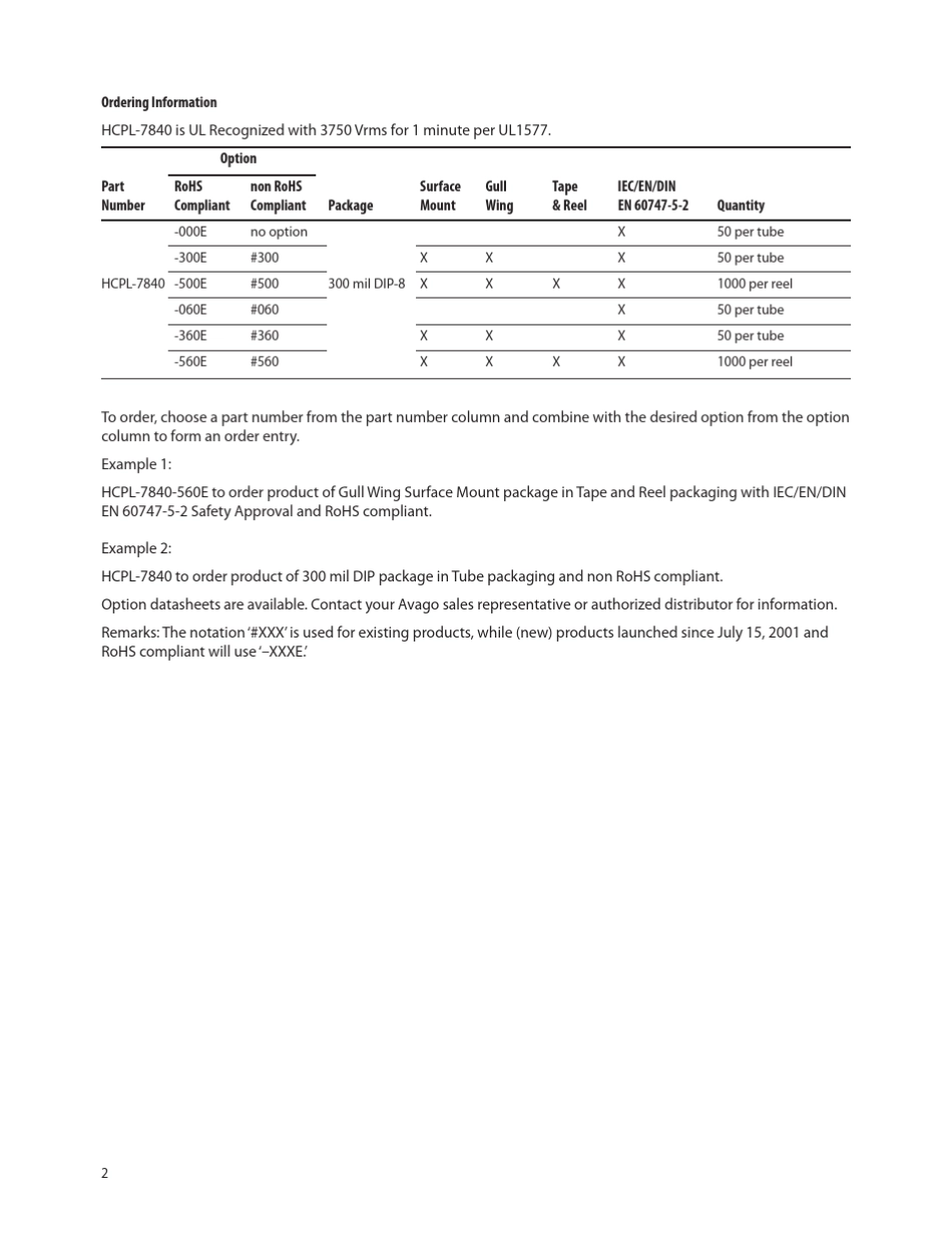 光电隔离传感器HCPLA7840_第2页