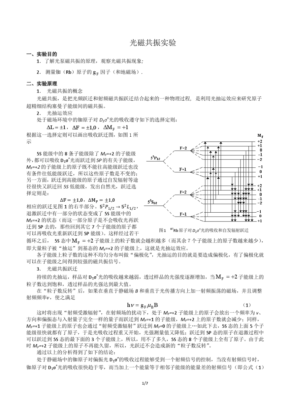 光磁共振实验(revise)_第1页