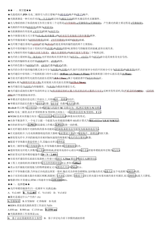 光纤通信试卷