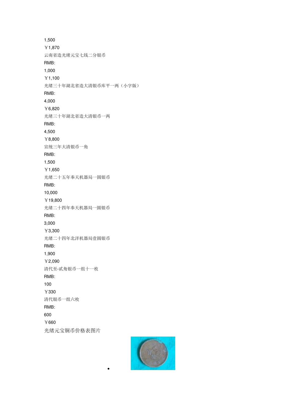 光绪元宝铜币价格表_第3页